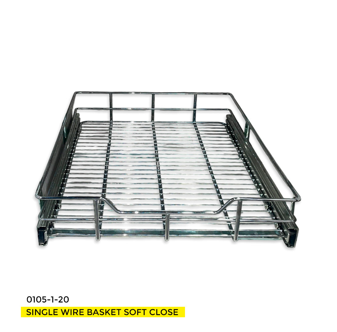 20'' SINGLE WIRE BASKET SOFT CLOSE (H: 6" - W: 20 1/8" - D: 22")
