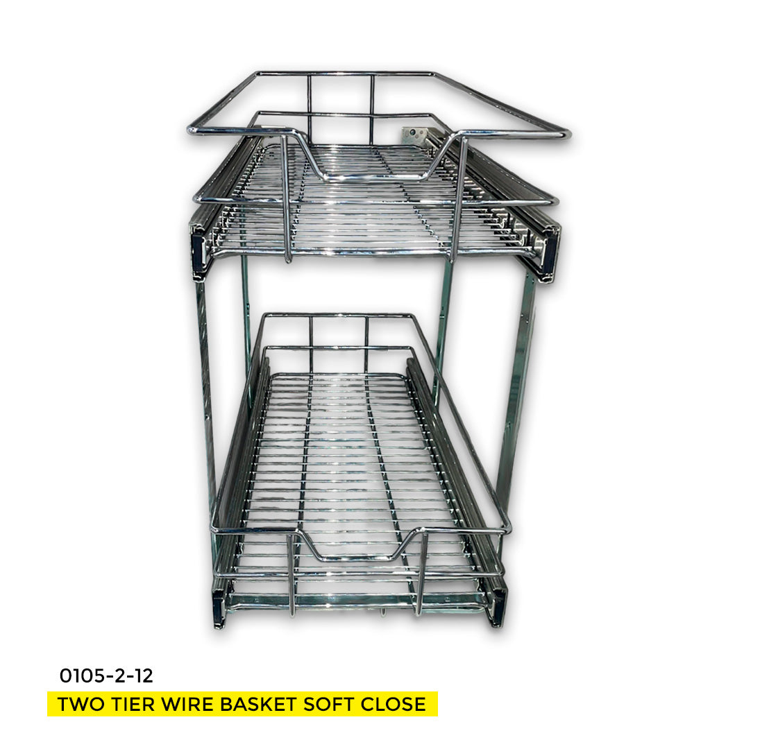 12'' TWO TIER WIRE BASKET SOFT CLOSE (H: 18 1/4" - W: 12" - D: 22")