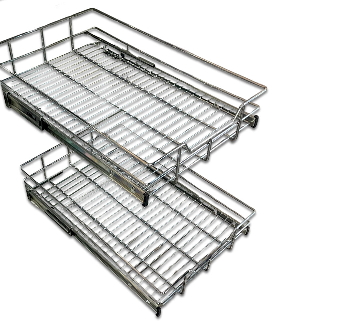 12'' TWO TIER WIRE BASKET SOFT CLOSE (H: 18 1/4" - W: 12" - D: 22")