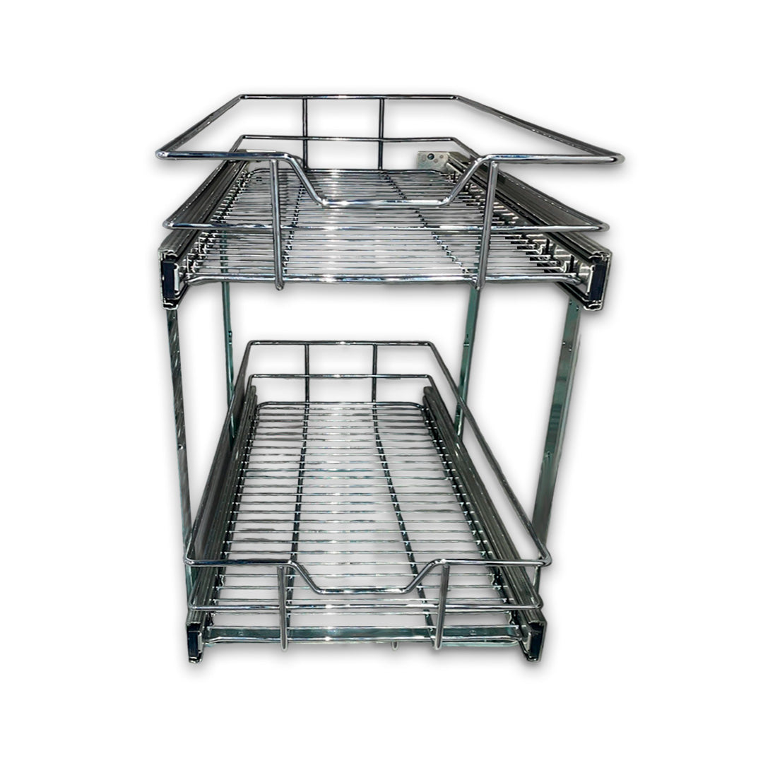 15'' TWO TIER WIRE BASKET SOFT CLOSE (H: 18 1/4" - W: 14 1/2" - D: 22")