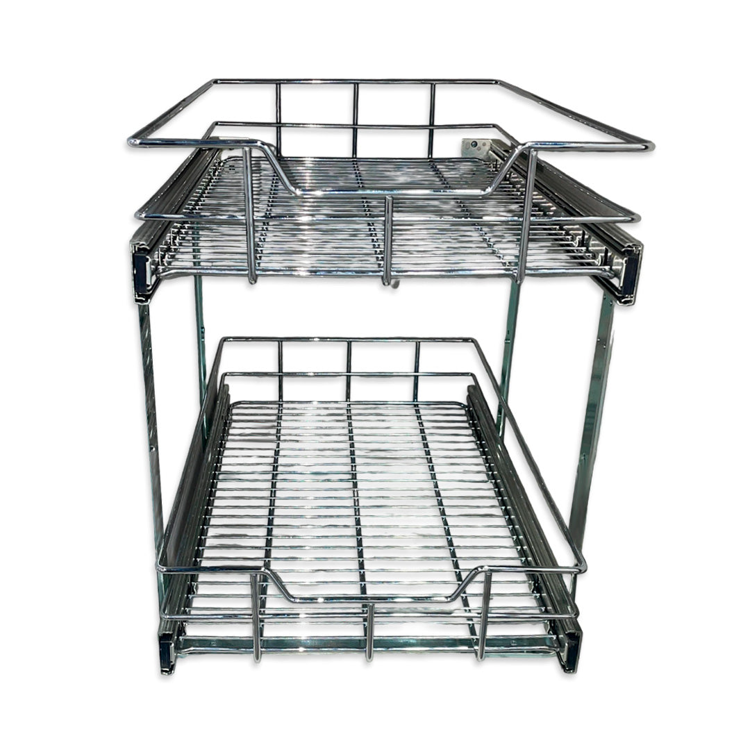 18'' TWO TIER WIRE BASKET SOFT CLOSE (H: 18 1/4" - W: 17 1/2" - D: 22")