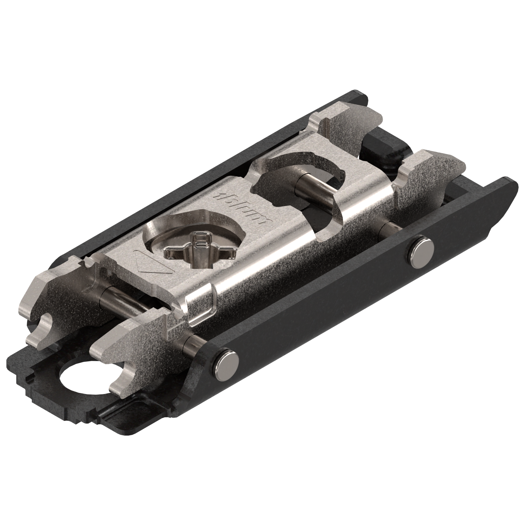 AVENTOS CLIP mounting plates Straight in-line dowel plates 20mm setback 0mm Nickel