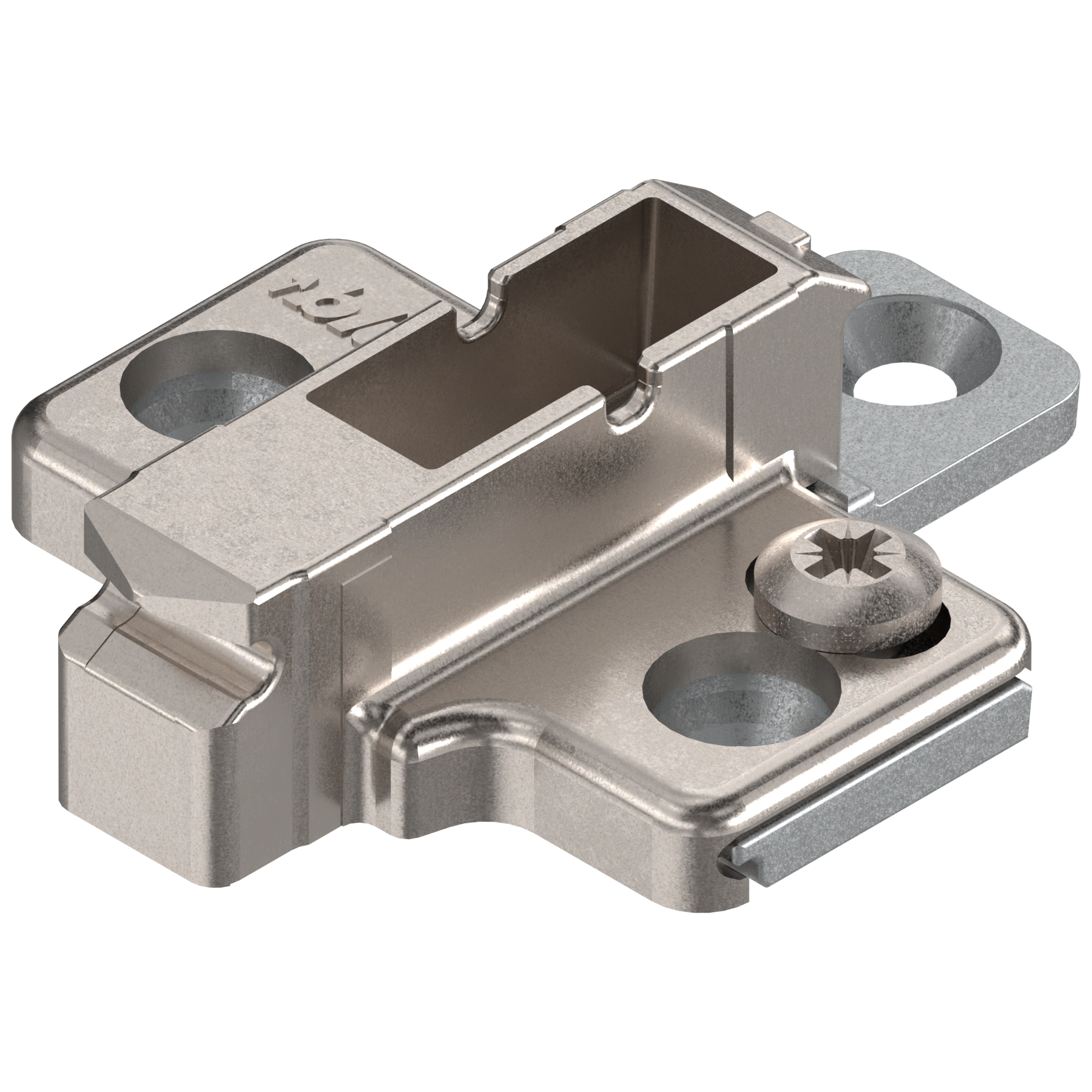 CLIP mounting plates Wing mounting plates 6mm Nickel system screw