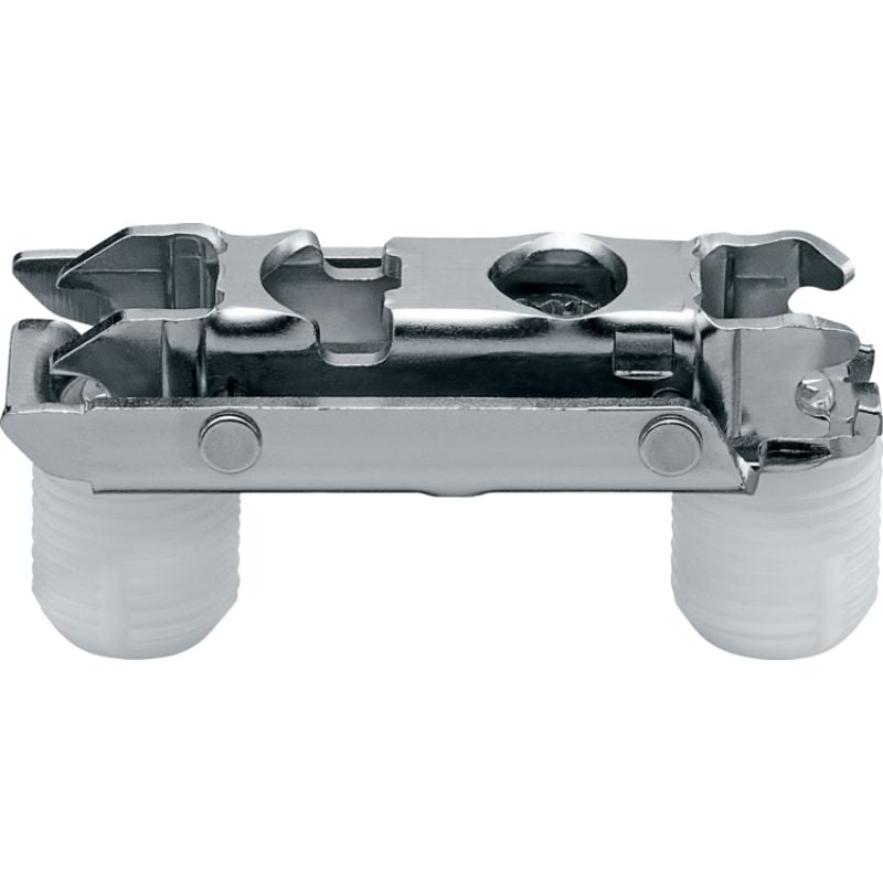 CLIP mounting plates Straight in-line dowel Press-in plates 20mm setback 0mm Nickel