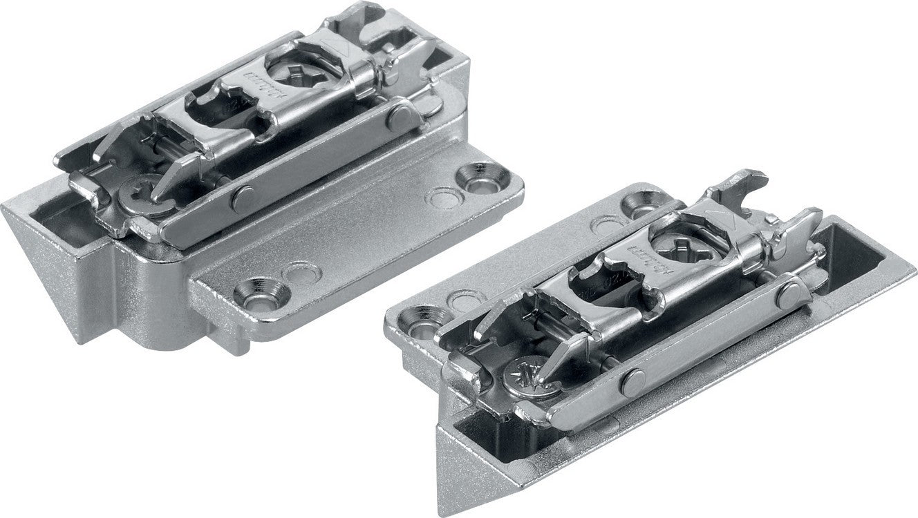 AVENTOS HK-S Mounting plates Narrow alu Nickel