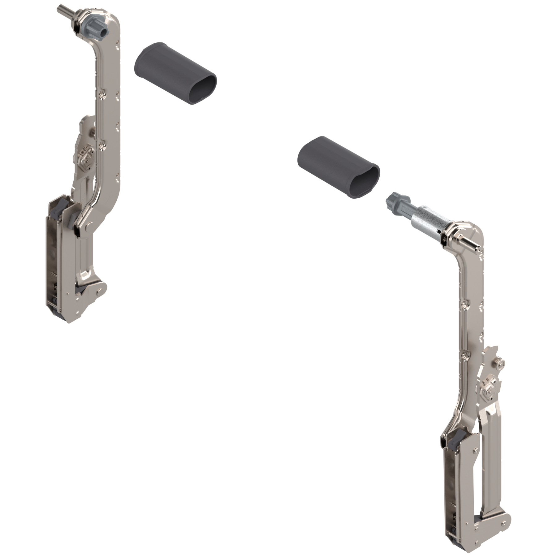 AVENTOS HL Arm assembly Nickel Cabinet Height 13-13/16" to 15-13/16"