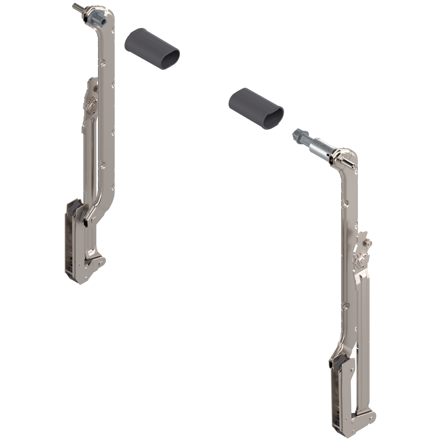 AVENTOS HL Arm assembly Nickel Cabinet Height 17-11/16" to 22-13/16"