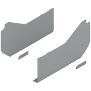 AVENTOS HL lift up, cover cap large, plain, right+left  Light gray/stainless steel brushed