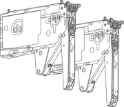 TIP-ON for AVENTOS HK Lift mechanism Zinc-Plated Power Factor Range 100-174