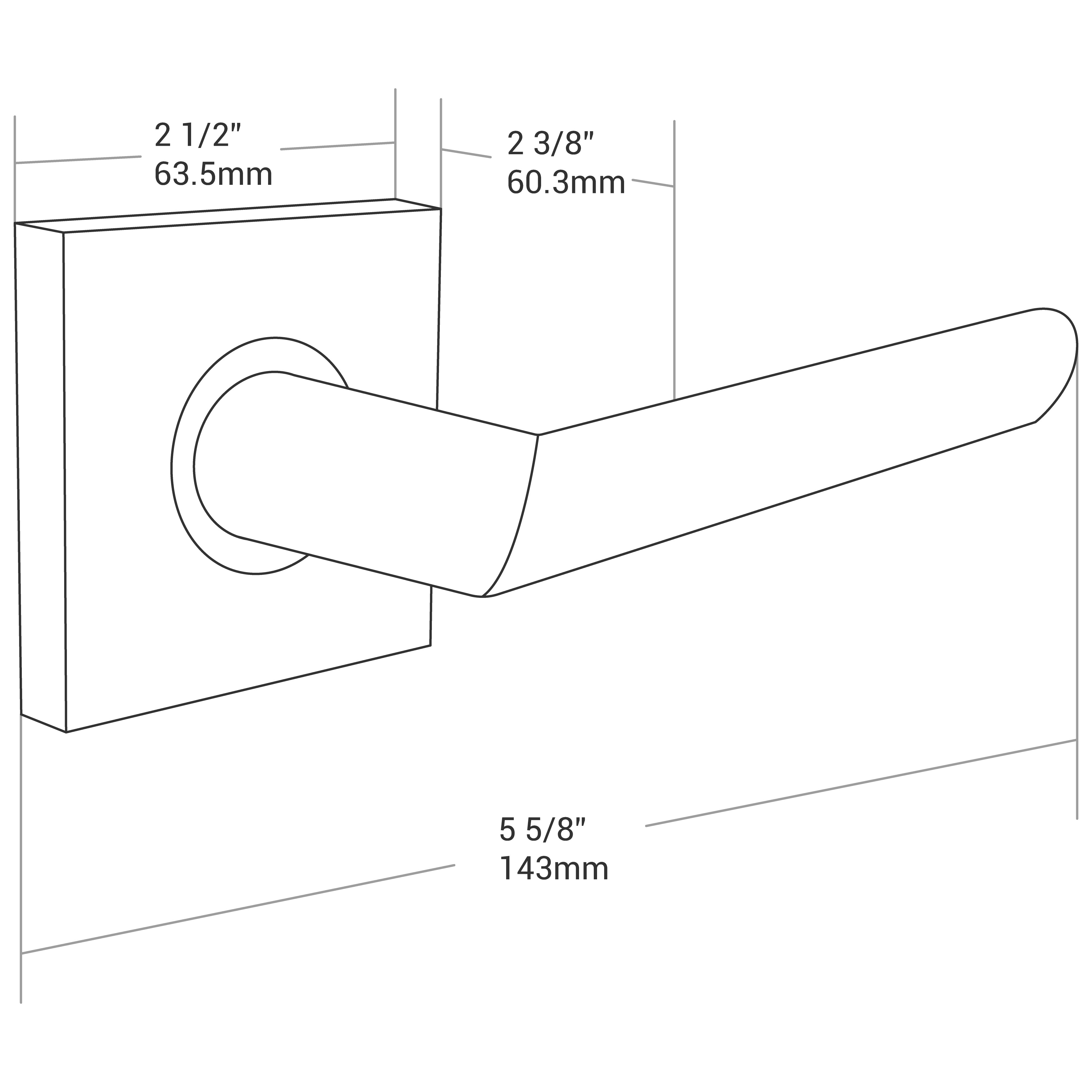 Door Lever Catania Passage Chrome