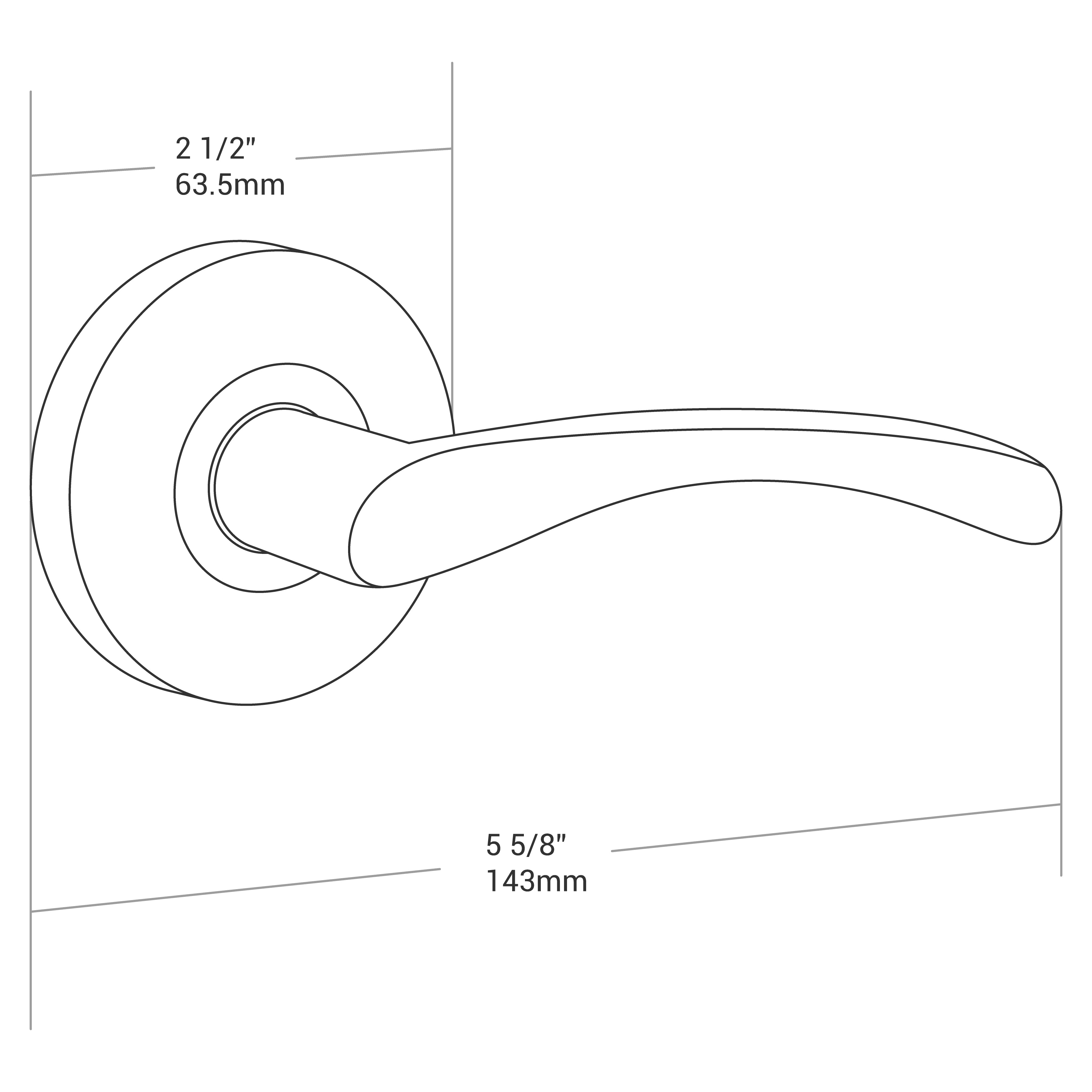 Door Lever Florence Privacy Black Matte