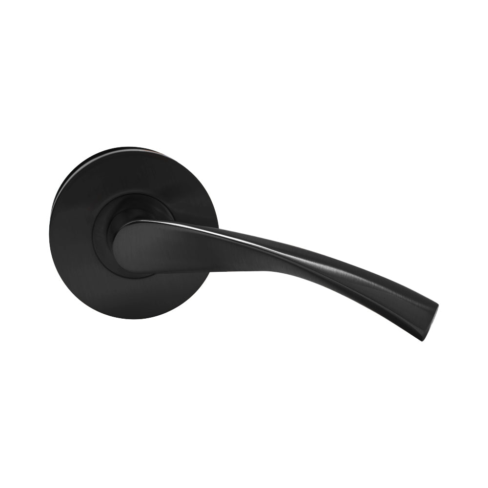 Door Lever Florence Passage Black Matte