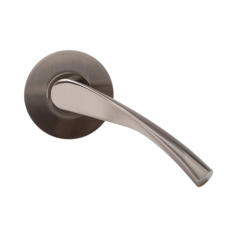 Door Lever Florence Passage Satin Nickel