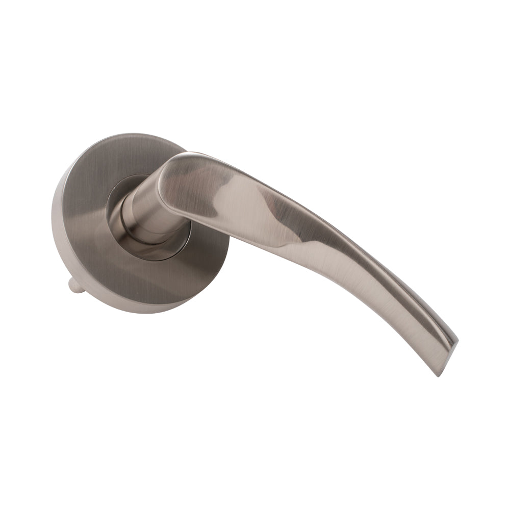 Door Lever Florence Passage Satin Nickel