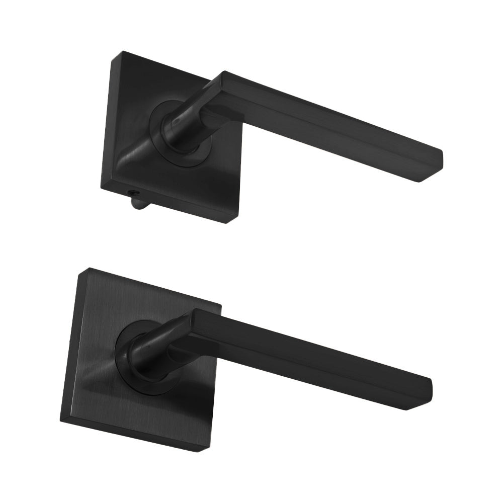 Door Lever Livorno Passage Black Mate