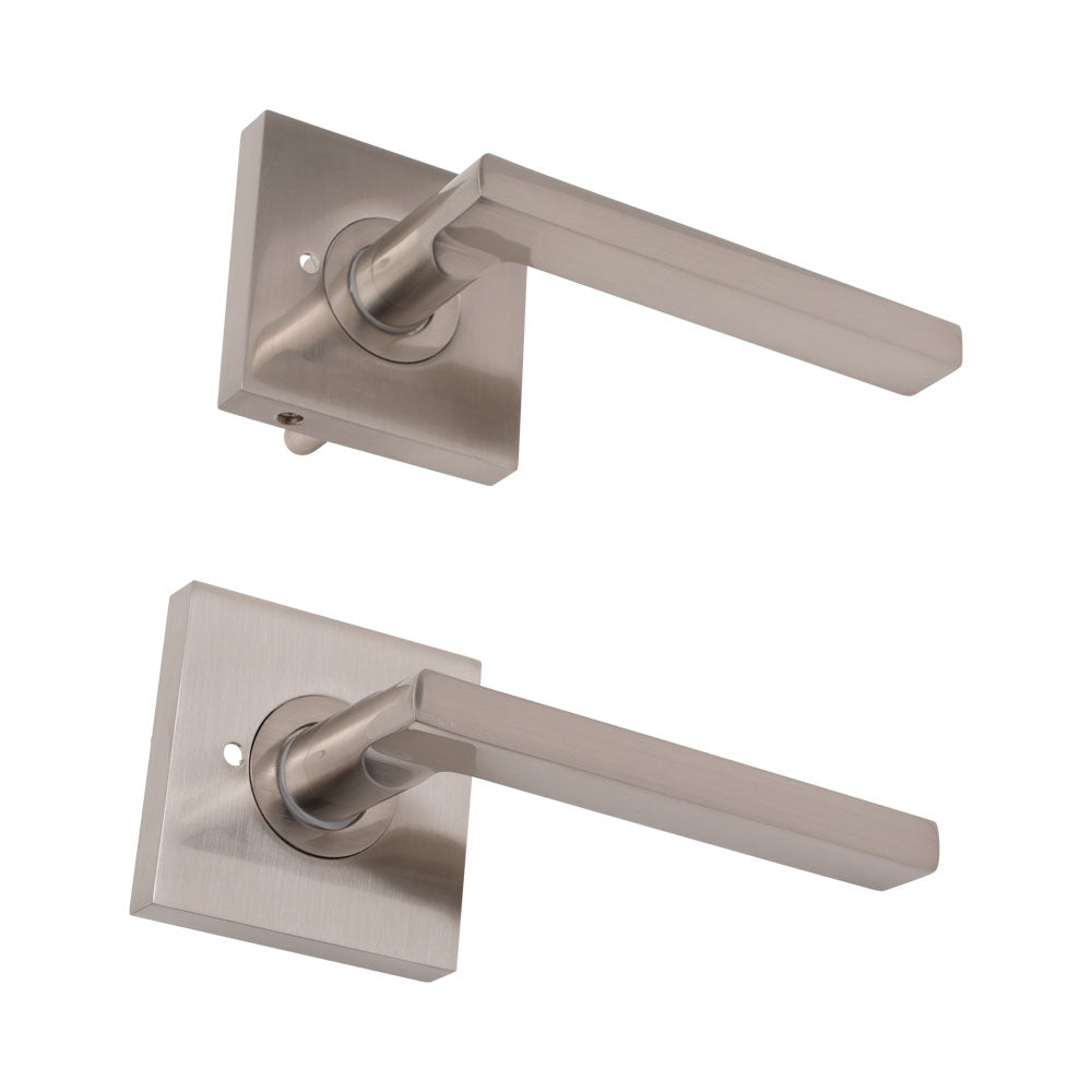 Door Lever Livorno Passage Satin Nickel