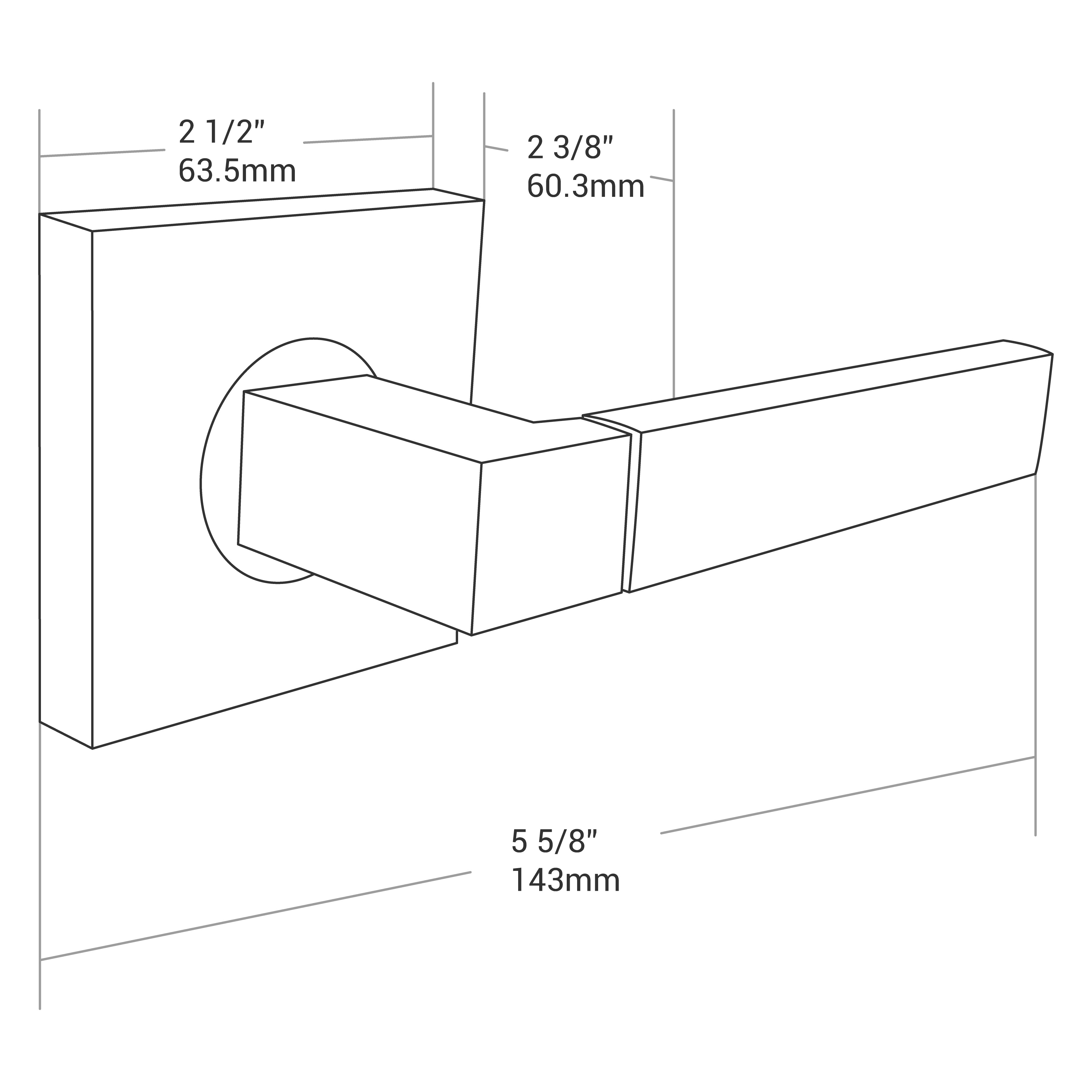 Door Lever Milano Passage Black Matte