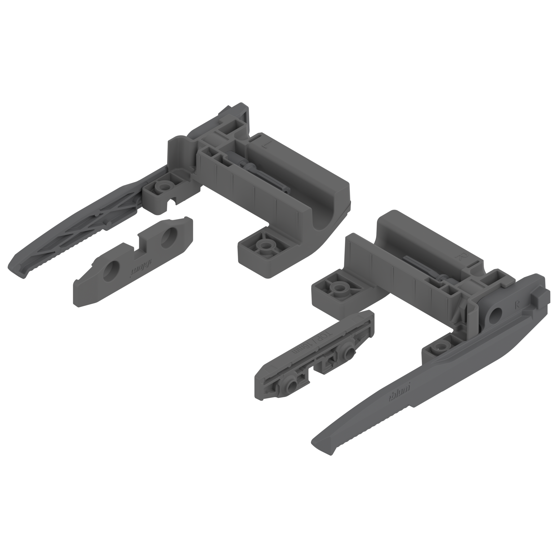 Pull-out shelf lock drawer thickness H+Orion gray matte*P/U: 1/10