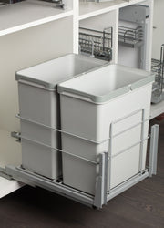 Double Waste Bin 2X28L Soft Close Black