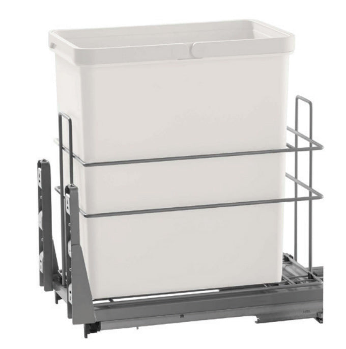 Single Waste Bin 1X28L Soft Close White
