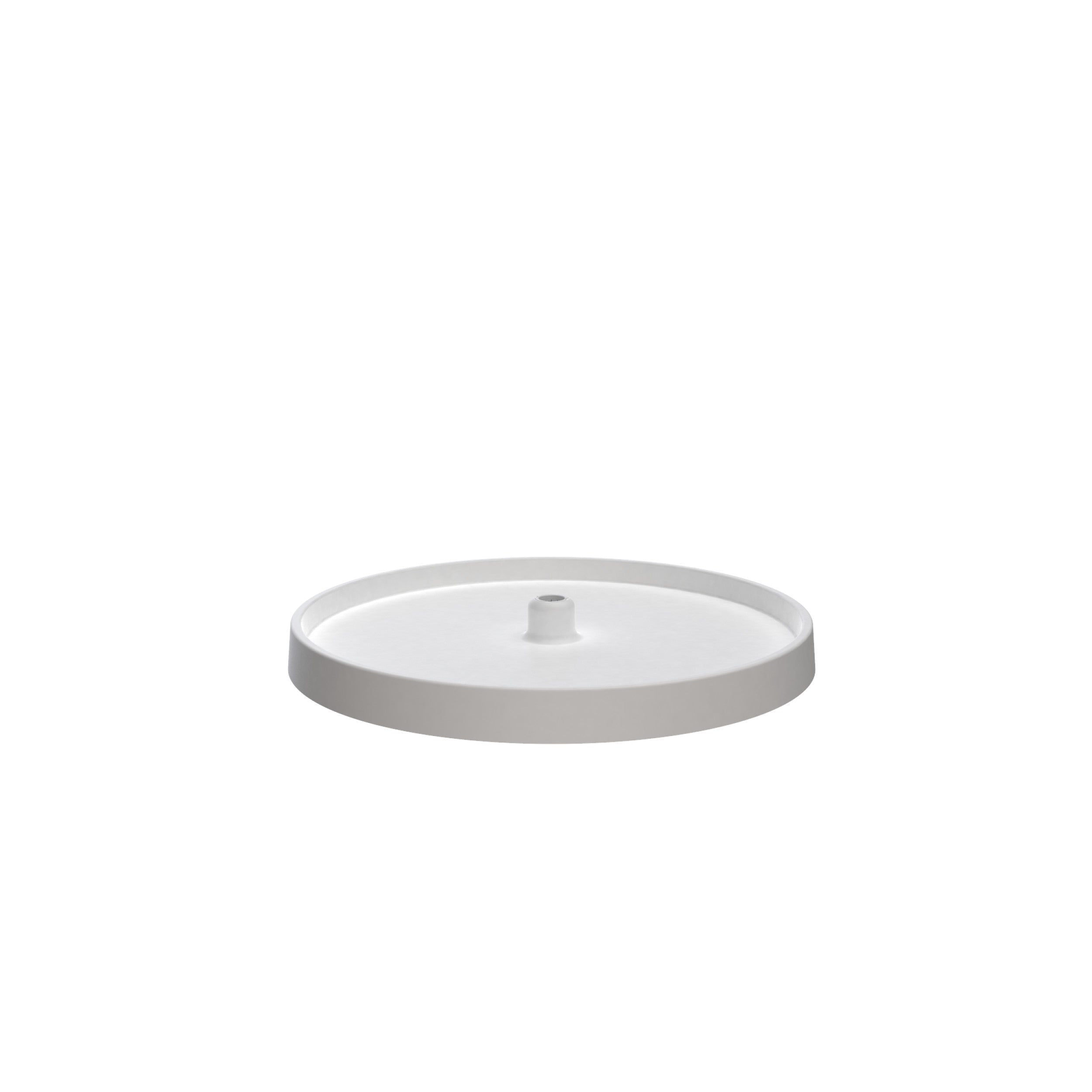 20 in White Polymer Full Cir Lazy Susan Shelf Only White  20 in (508 mm) W x 20 in (508 mm) D x 1.83 in (46 mm) H