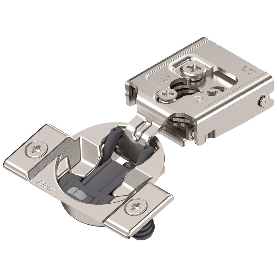 COMPACT CLIP hinge 1/2", 105°, with spring, hinge cup: press-in +Nickel-plated