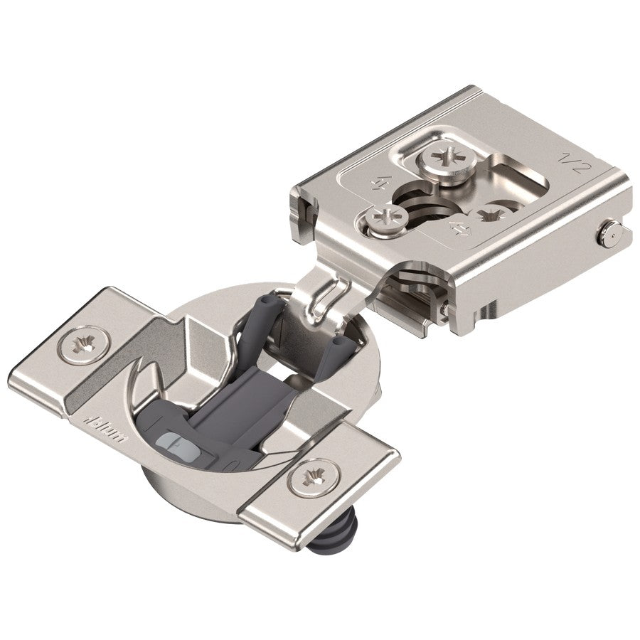 COMPACT CLIP hinge 1/2", 105°, with spring, hinge cup: press-in +Nickel-plated