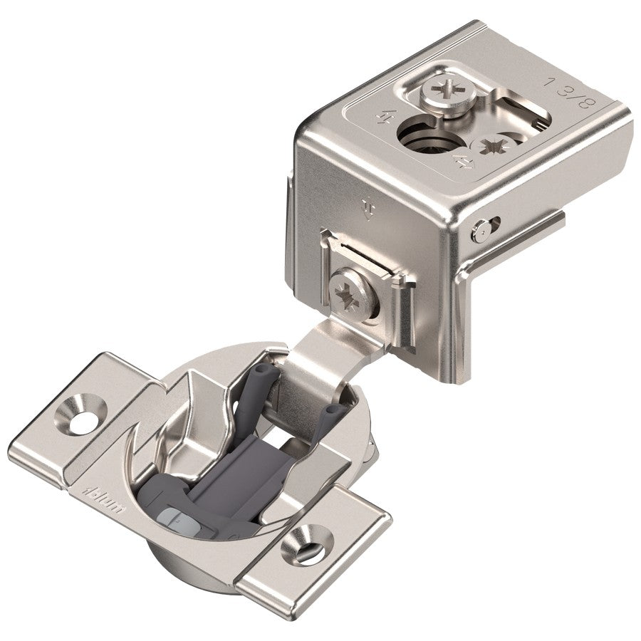 COMPACT CLIP hinge 1-3/8", 110°, with spring, hinge cup: screw-on+Nickel-plated