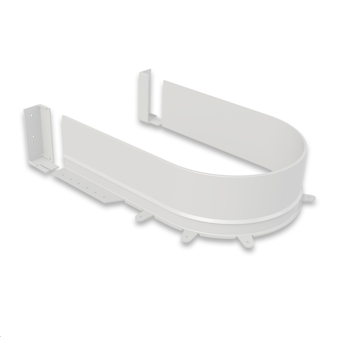 SYPHON FLEX VOLPATO FOR UNDERSINK DRAWER 16MM BOTTOM 27" L X 2-1/2" H WHITE