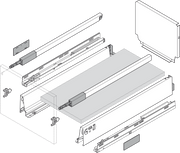 TANDEMBOX waste/recycle set for 15" minimum opening width