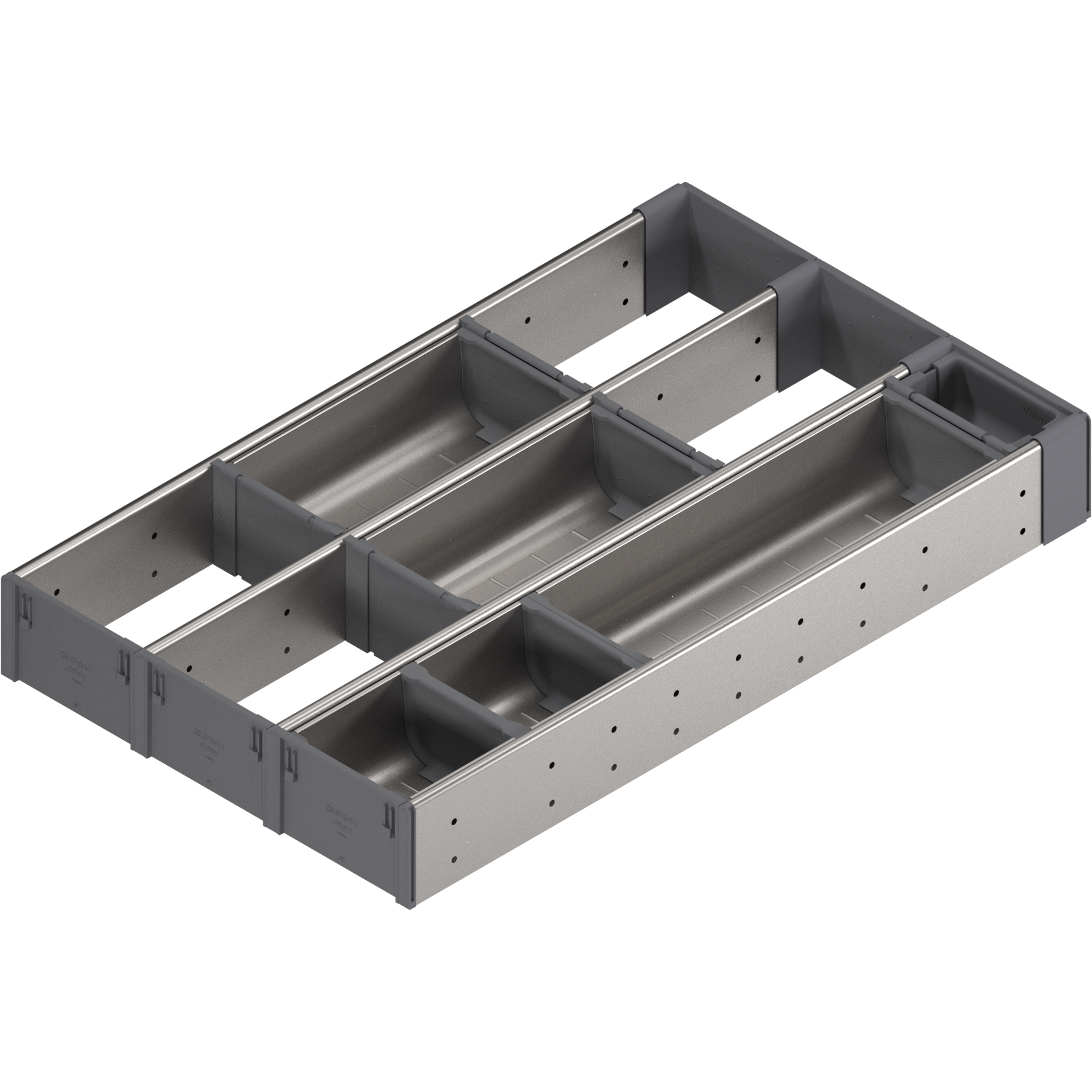 ORGA-LINE for TANDEM drawer runners Combination sets 21'' Nickel