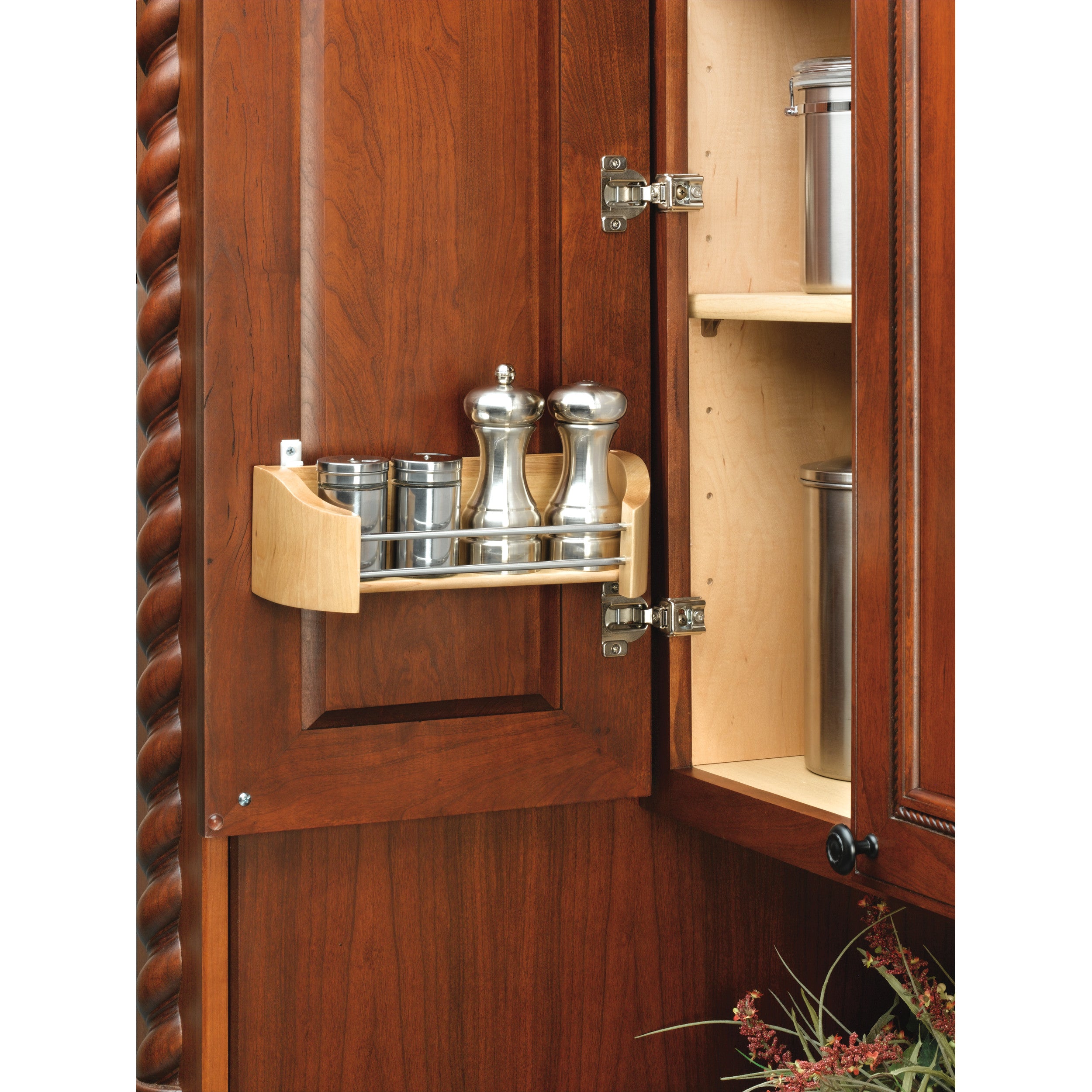 11 in Wood Door Storage Tray Natural  10.75 in (273 mm) W x 4.25 in (108 mm) D x 3.63 in (92 mm) H