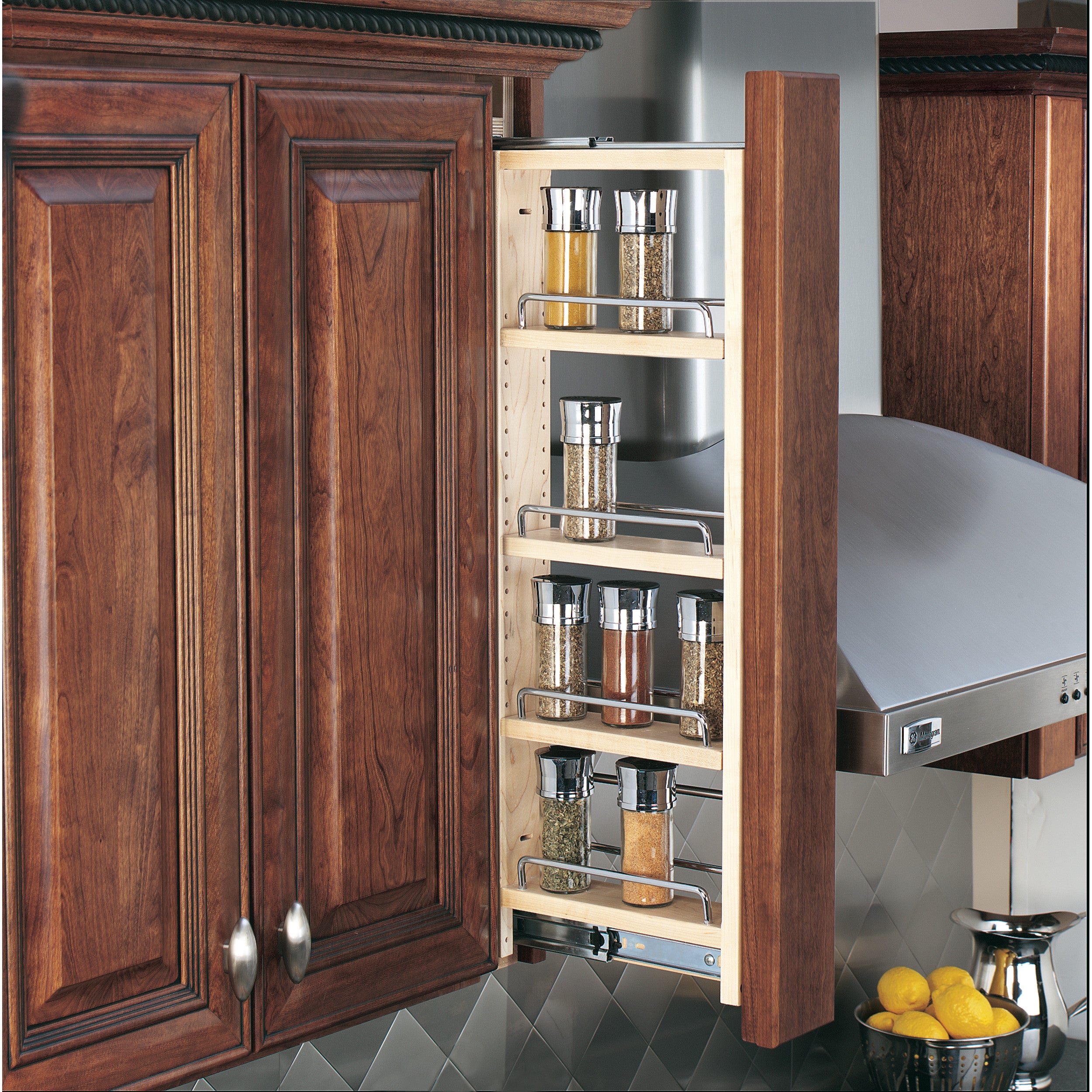 3 in. W x 36 in. H Pull-Out Between Cabinet Wall Filler Natural  3 in (76 mm) W x 11.13 in (283 mm) D x 36 in (914 mm) H