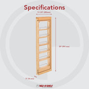 3 in. W x 39 in. H Pull-Out Between Cabinet Wall Filler Natural  3 in (76 mm) W x 11.13 in (283 mm) D x 39 in (991 mm) H