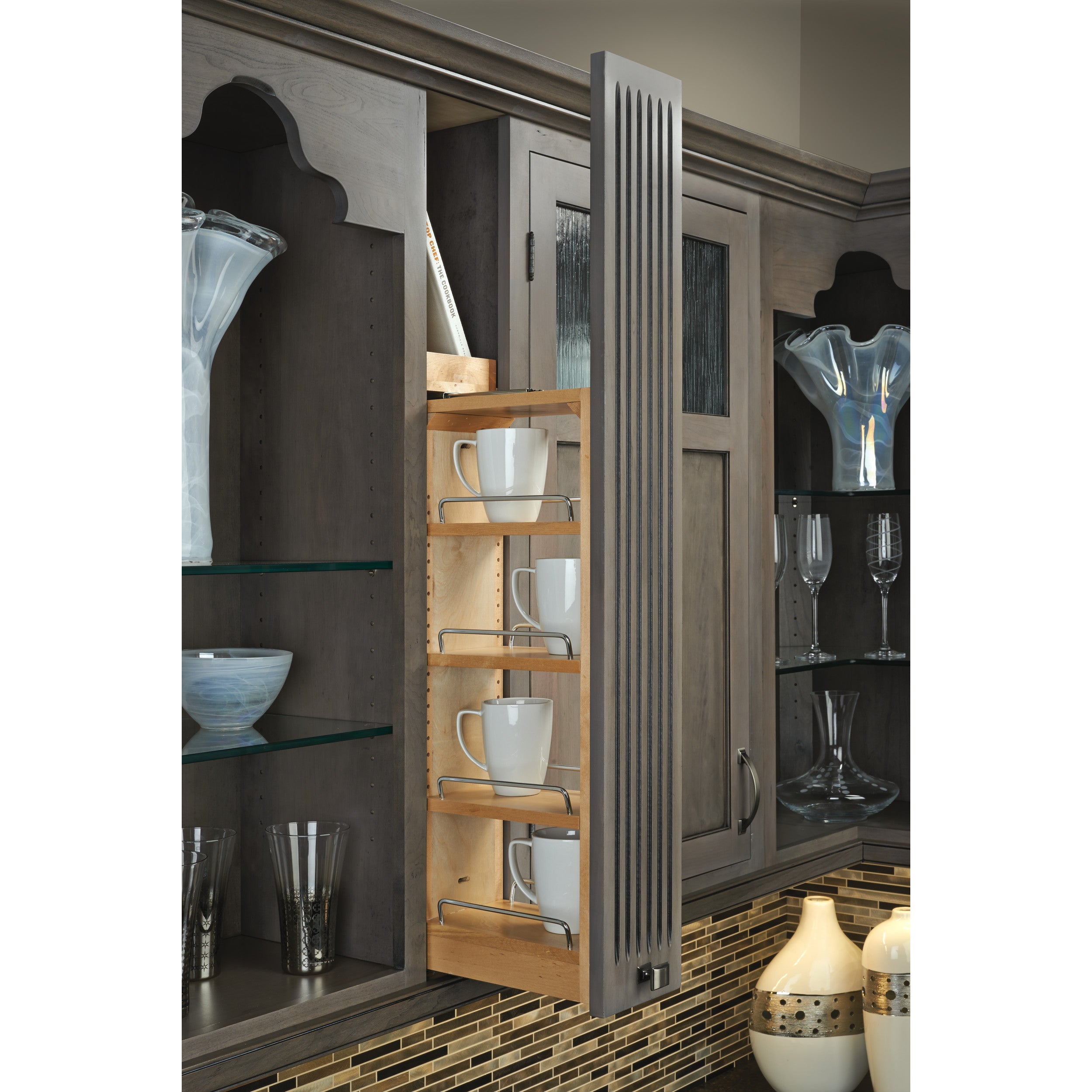 3 in. W x 39 in. H Pull-Out Between Cabinet Wall Filler Natural  3 in (76 mm) W x 11.13 in (283 mm) D x 39 in (991 mm) H