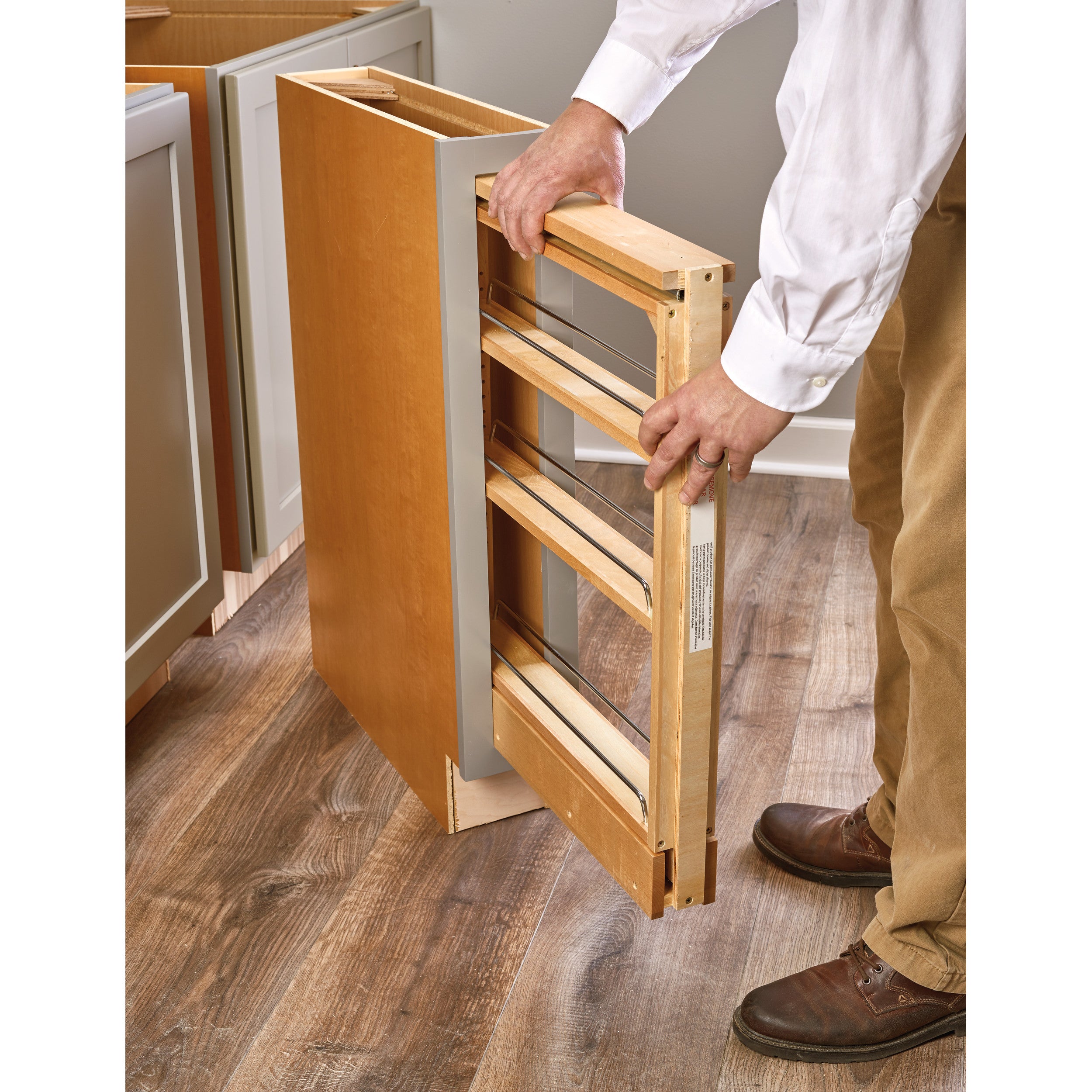 Wood Base Cabinet Pull Out Organizer Insert