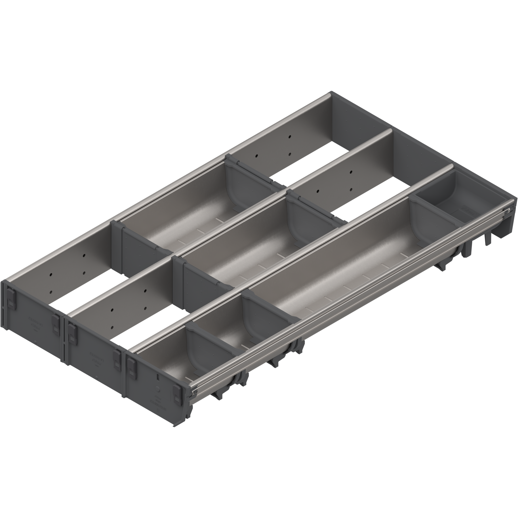 ORGA-LINE for TANDEMBOX Combination sets 550mm Inox-Brush/Dust Grey