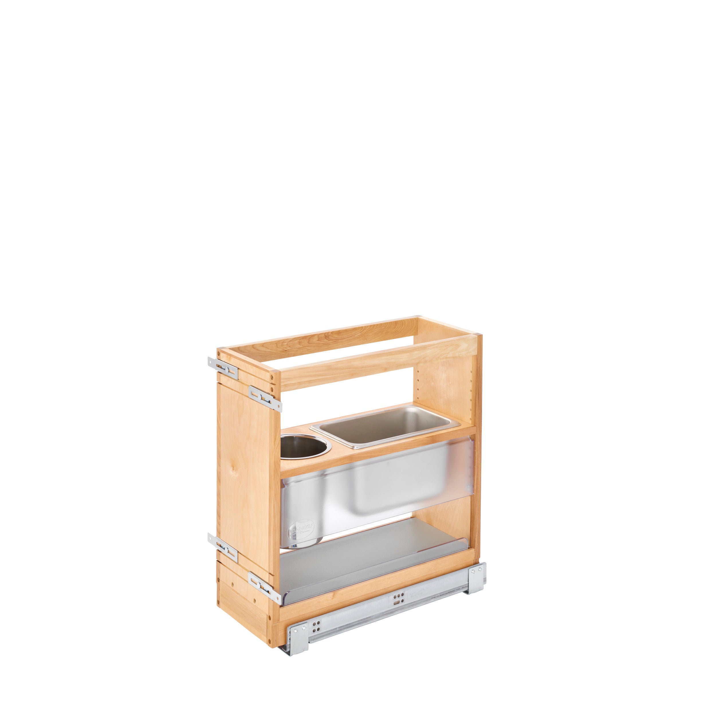 20 in x 8 in Vanity Grooming Organizer w/ Soft-Close Natural  8.44 in (214 mm) W x 19.56 in (497 mm) D x 20.38 in (518 mm) H