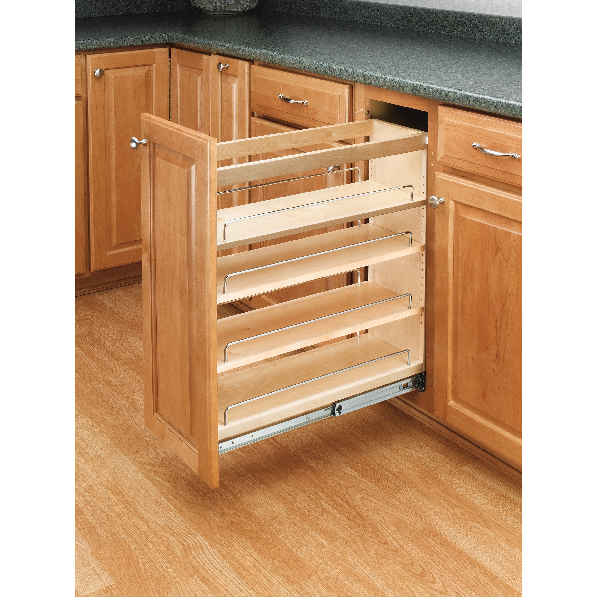 5 in Base Cabinet Organizer Natural  5 in (127 mm) W x 22.5 in (572 mm) D x 25.5 in (648 mm) H