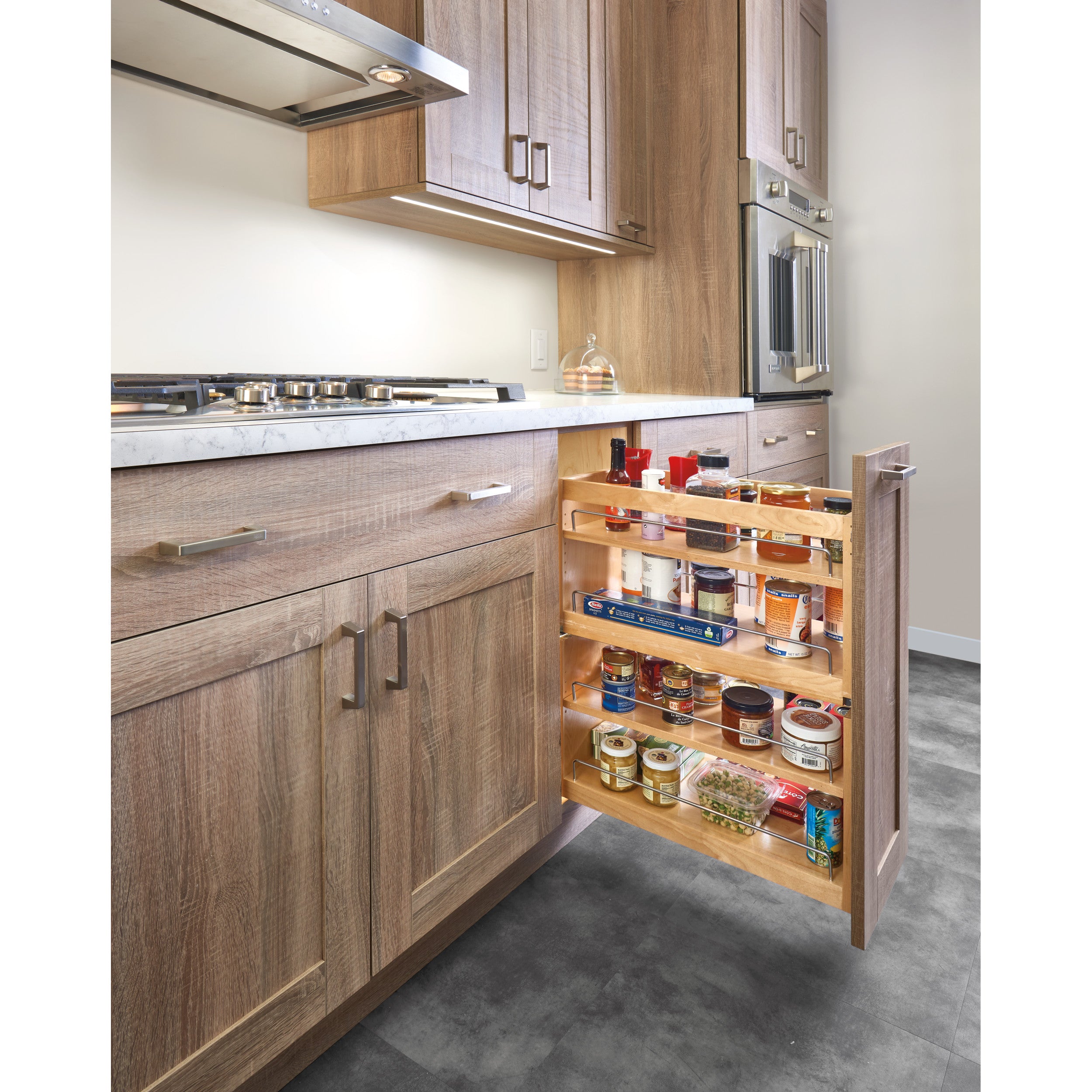 10.5 in Base Cabinet Organizer Soft-Close Natural  10.5 in (267 mm) W x 21.81 in (554 mm) D x 25.25 in (641 mm) H