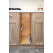 10.5 in Base Cabinet Organizer w/ 3 Utensil Bins Natural  10.5 in (267 mm) W x 21.81 in (554 mm) D x 25.25 in (641 mm) H