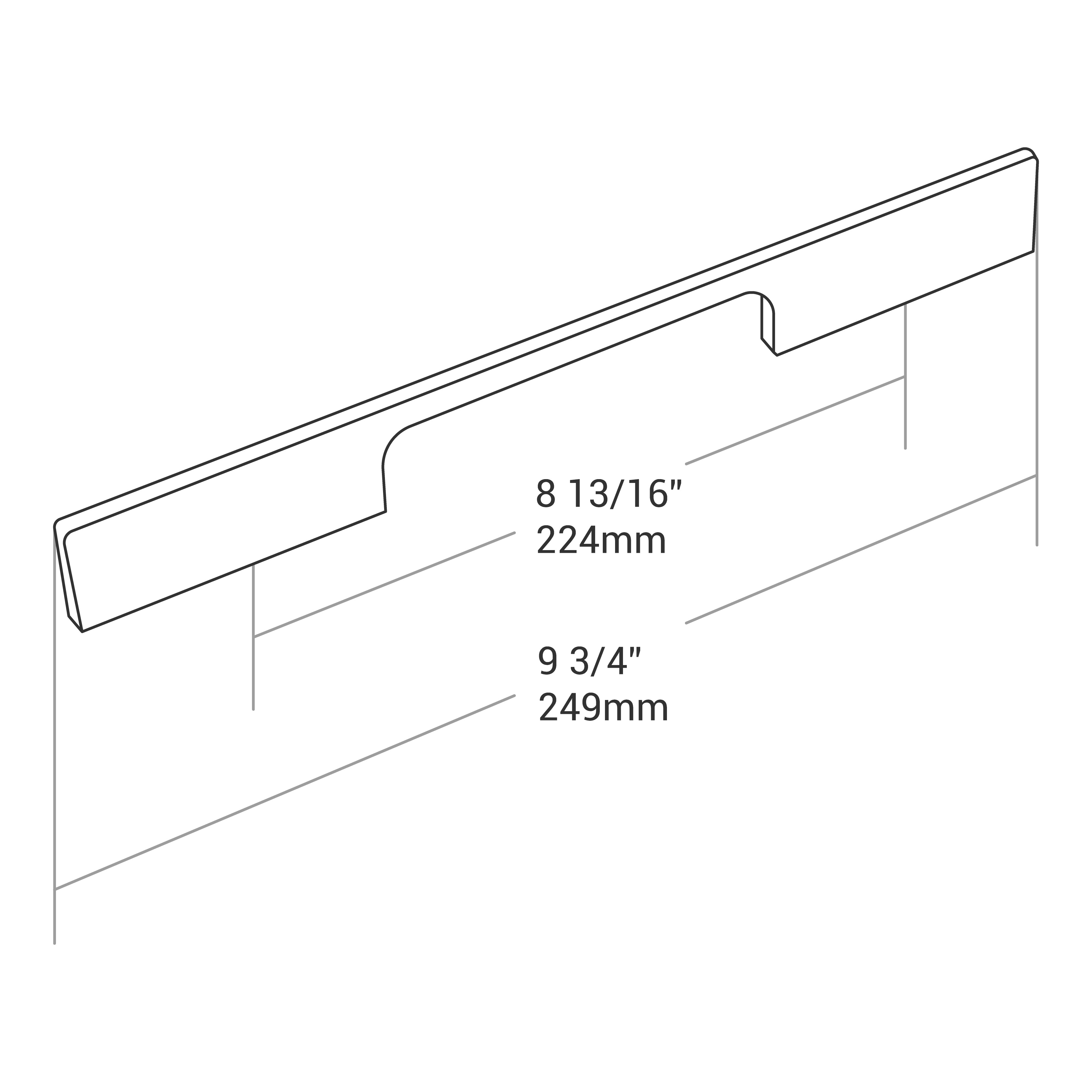 Handle Zinc C/C 96-128mm O/A 156mm Brush Ni