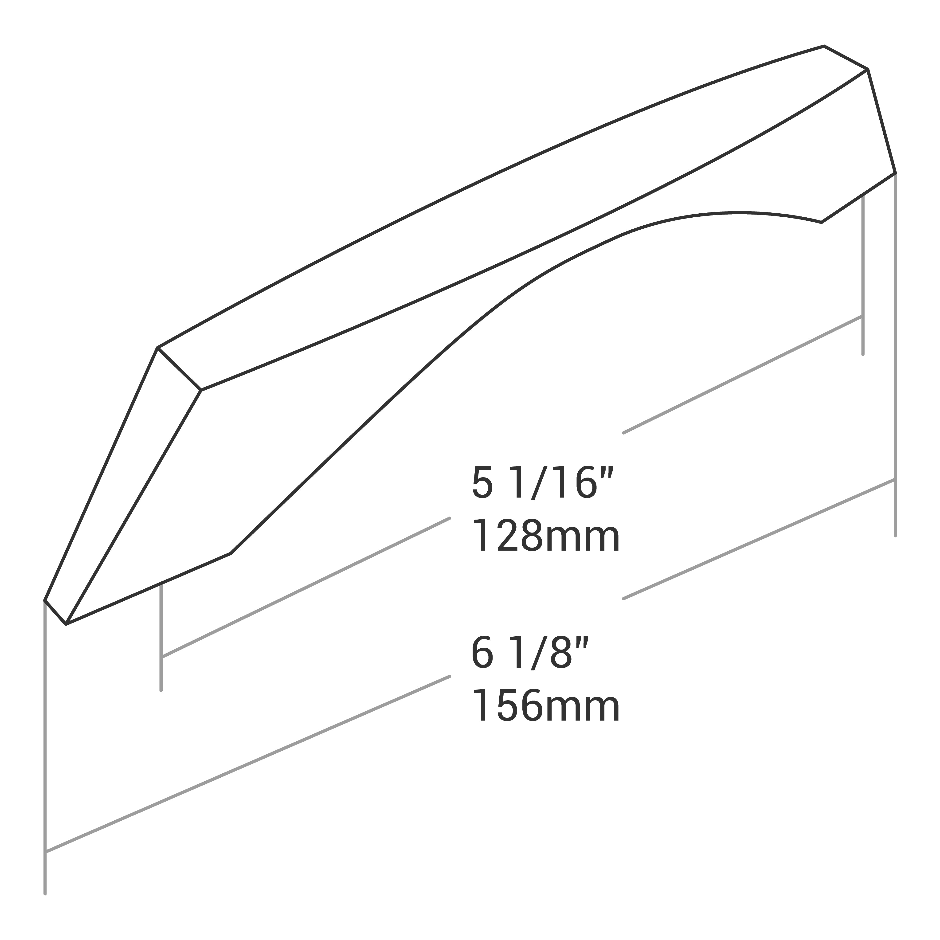 Handle Zinc C/C 128mm, O/A 156mm Brush Ni