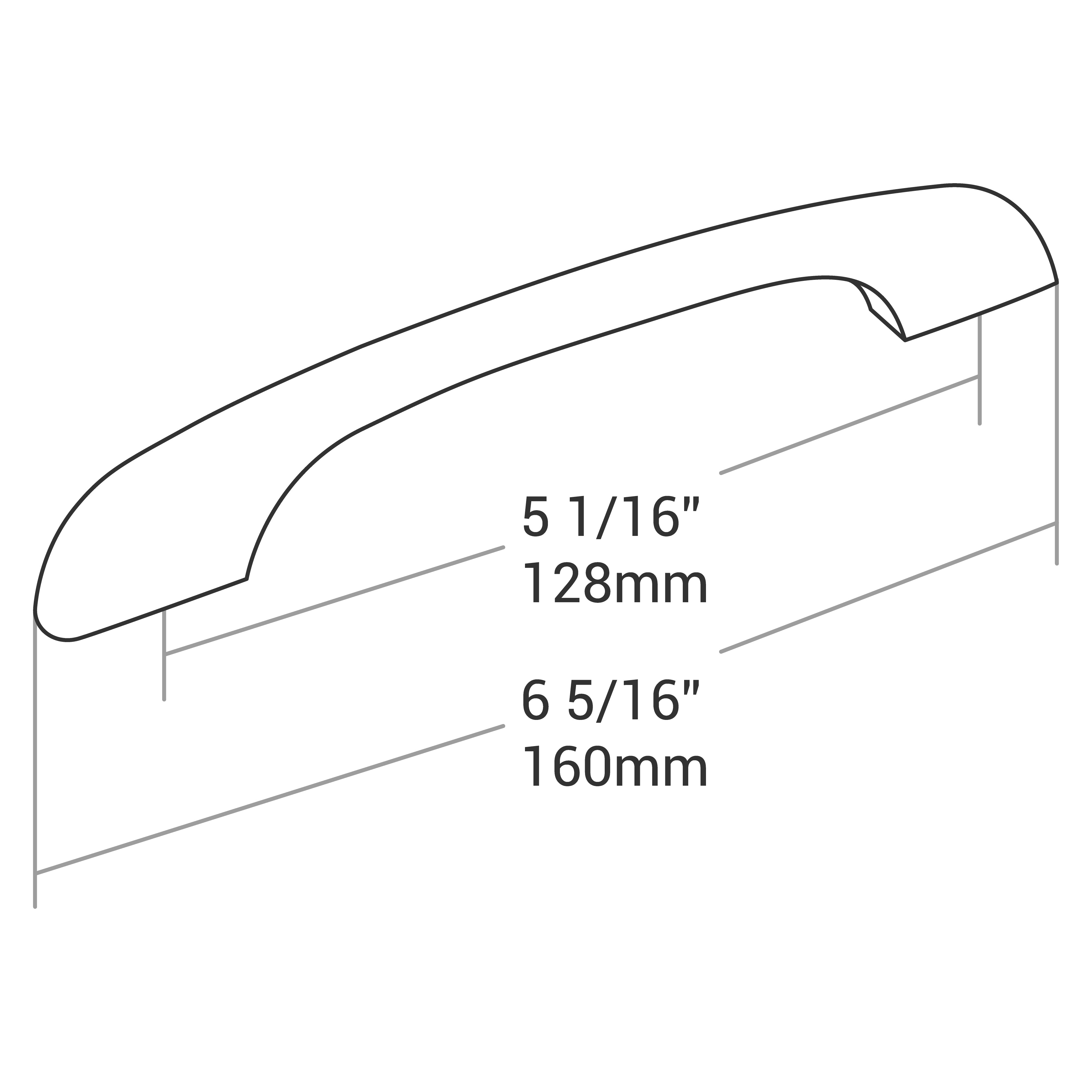 Handle Zinc C/C 192mm, O/A 225mm Brush Ni