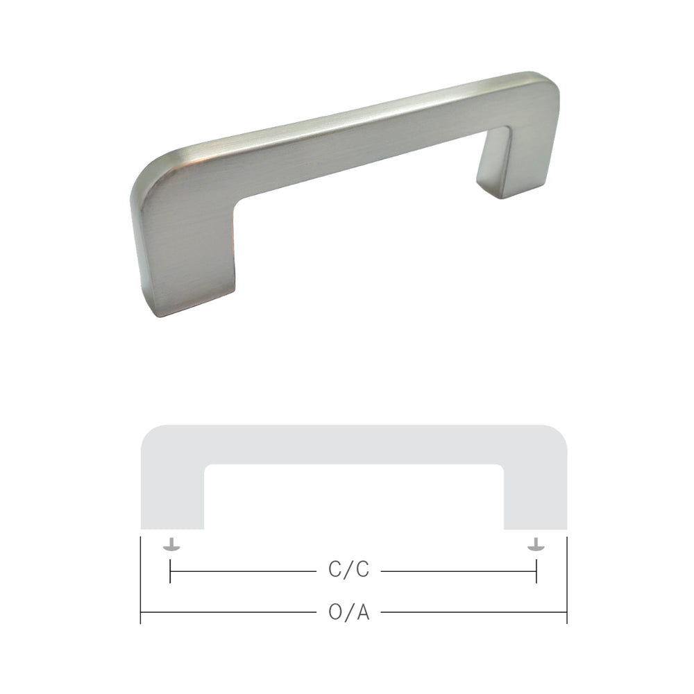 HANDLE BRUSHED NICKEL 160MM