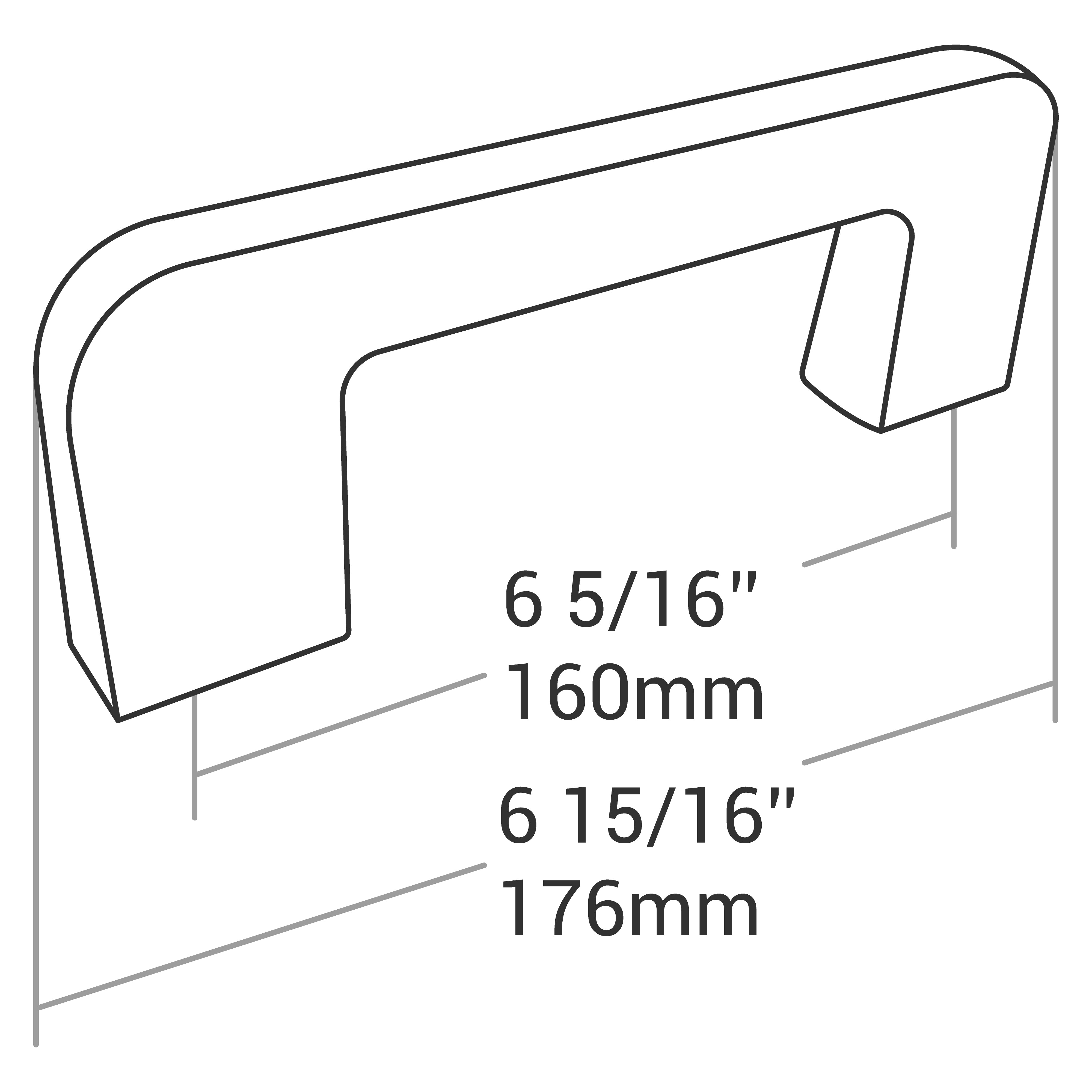 HANDLE BRUSHED NICKEL 160MM