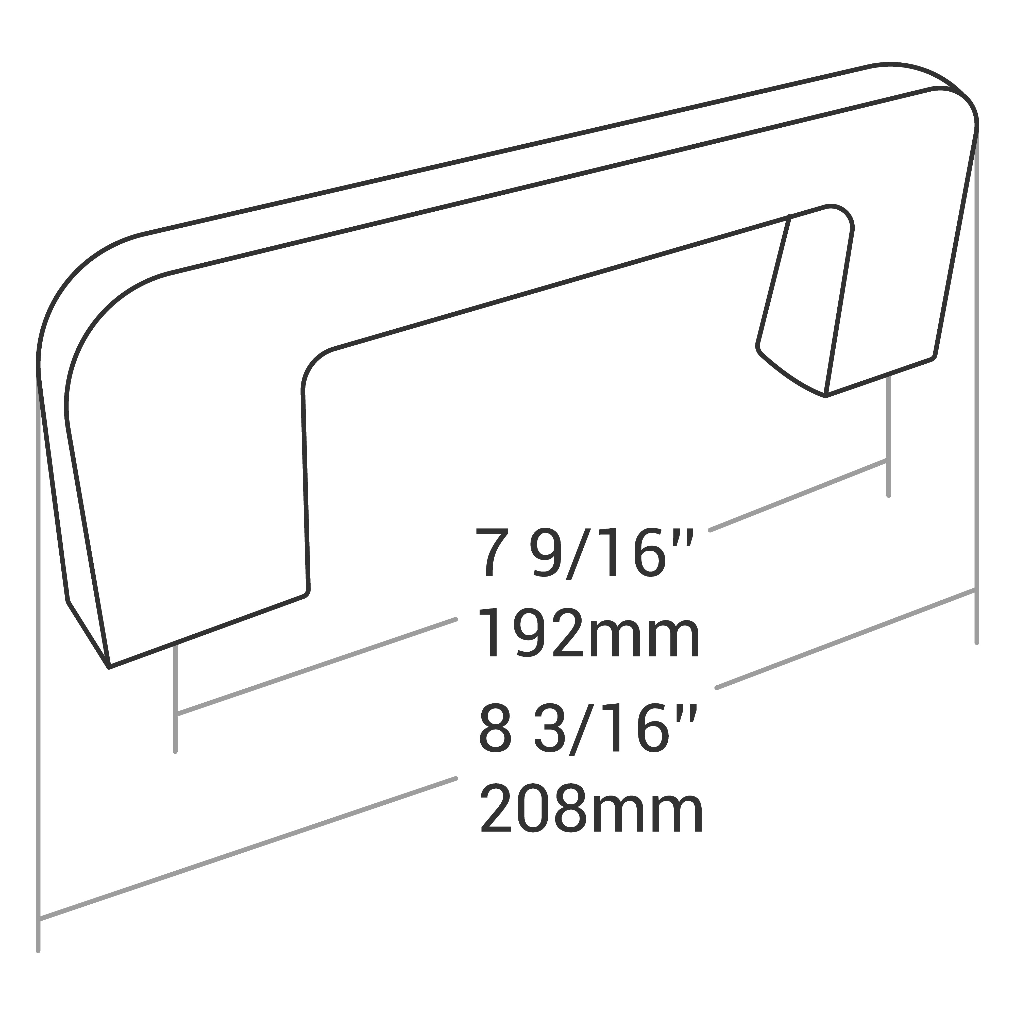 HANDLE BRUSHED NICKEL 192MM