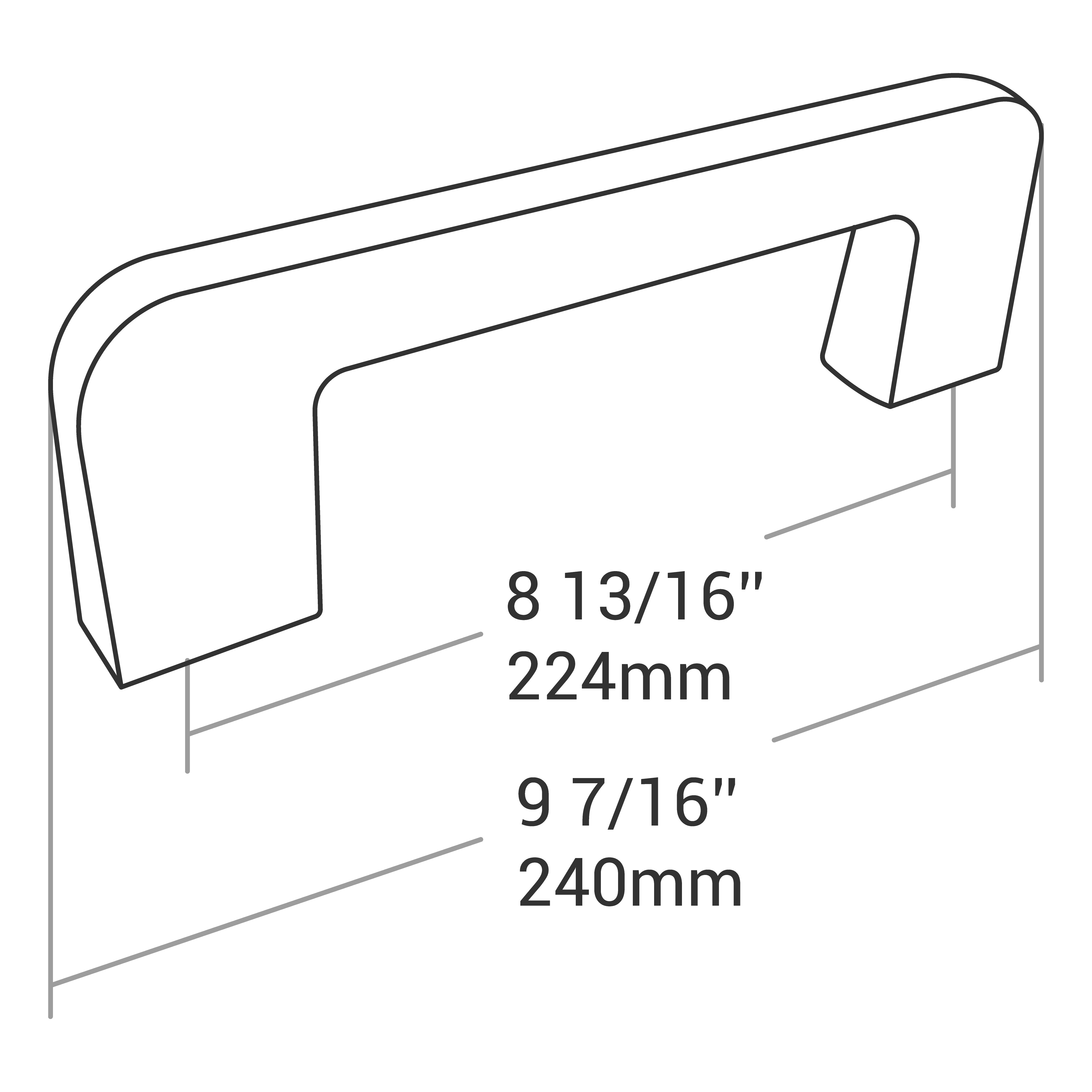 HANDLE BRUSHED NICKEL 224MM