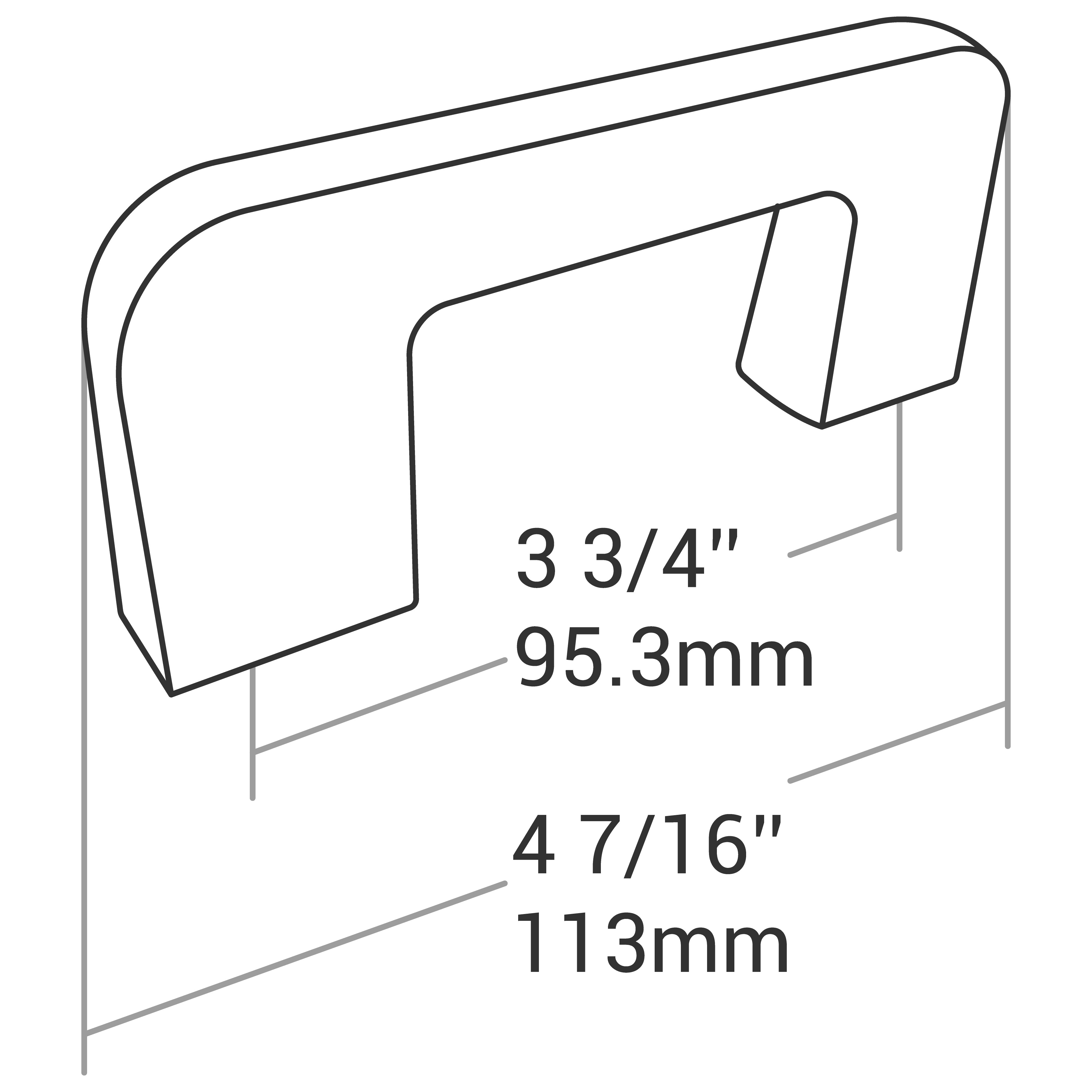 HANDLE BRUSHED NICKEL 96MM