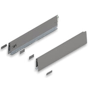 MERIVOBOX INDIUM GRAY drawer side, height M (91 mm), NL=450 mm, right+left